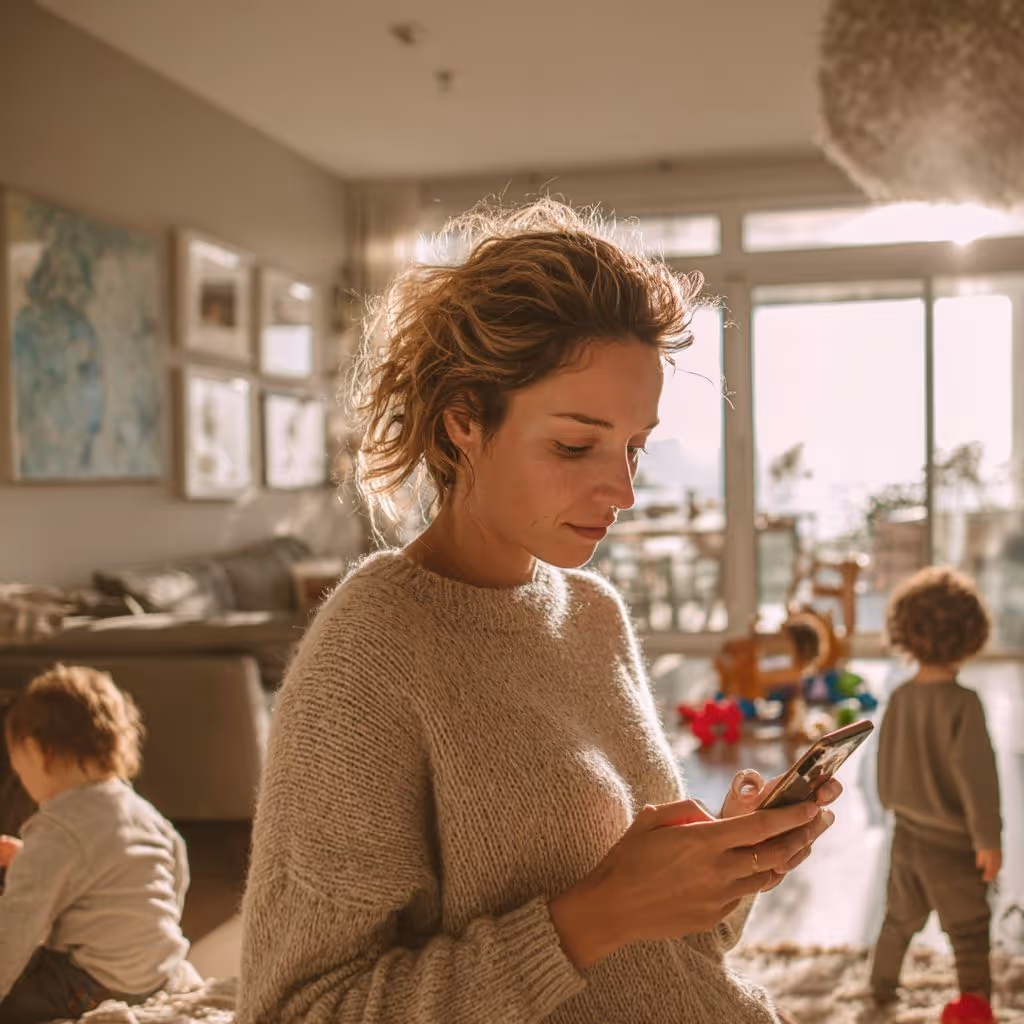 Creator hält Smartphone mit TikTok Content
